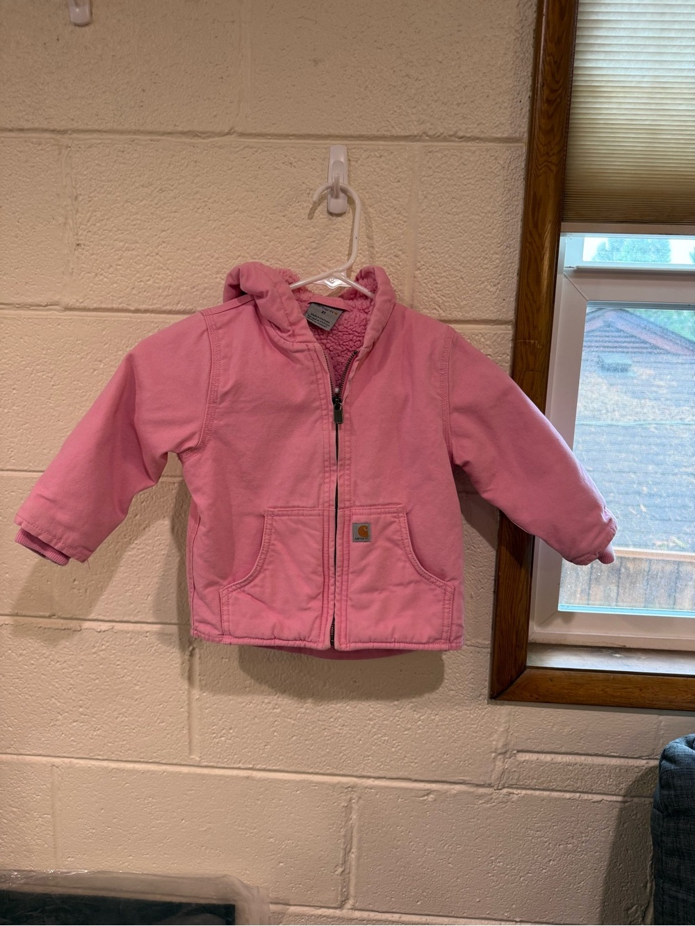 Carhartt Pink Hooded Sherpa-Lined Jacket 3T